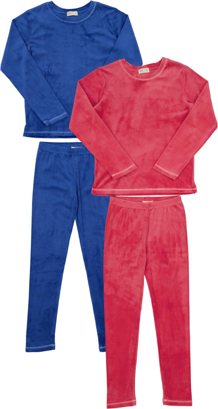 Crew Lounge Boys Girls Velour Pajamas - SG2816