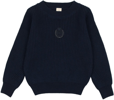 Analogie by Lil Legs Shabbos Collection Boys Chunky Crest Knit Sweater