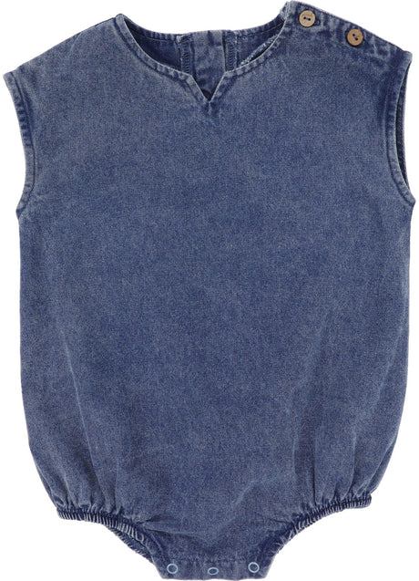 Analogie by Lil Legs Lightweight Denim Collection Baby Boys Fringe Romper - LWBFR