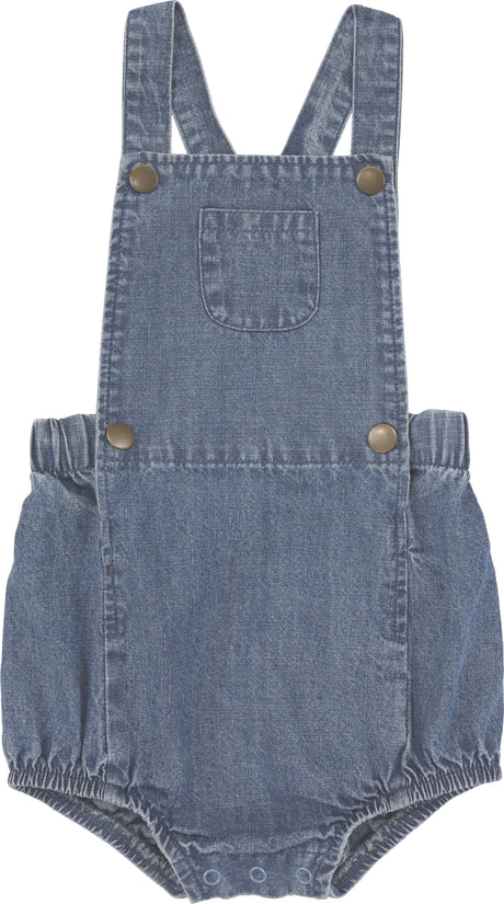 Analogie by Lil Legs Lightweight Denim Collection Baby Boys Bib Romper - LWBR