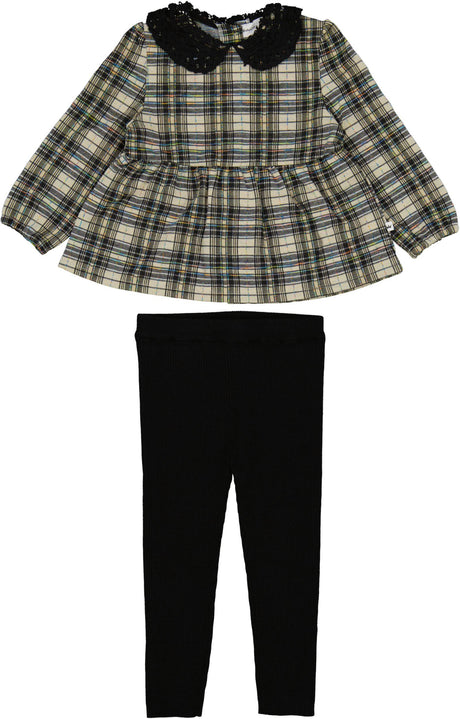 Charlotte & George Baby Girls Plaid Outfit - WB4CP7092BG