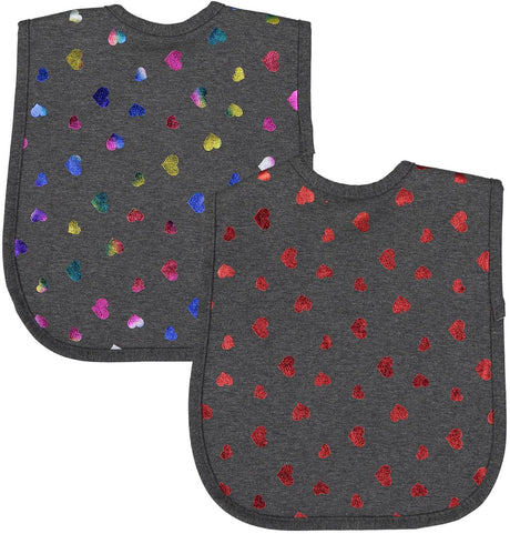 ArGail Baby Toddler Kids Foil Heart Bib - BB13E