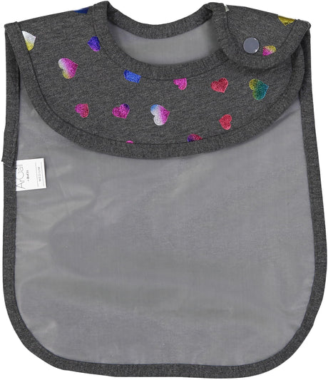 ArGail Baby Toddler Kids Foil Heart Bib - BB13E