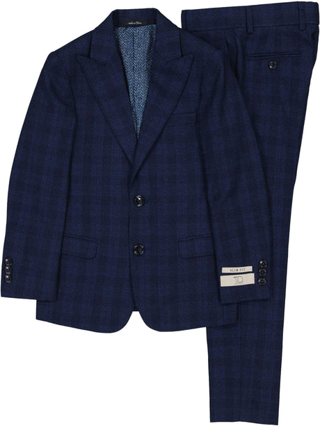 T.O. Collection Boys Navy Fashion Suit - TDB1862