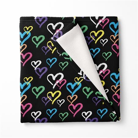 Top Trenz Hearts Fuzzy Throw Blanket - BLANK-HRT3