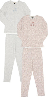 Lux Boys Girls Cotton Leaf & Cherry Print Pajamas - WB4CY2448E