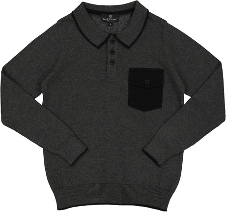 Leo & Zachary Boys Knit Polo Sweater - Leo