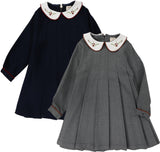 Analogie by Lil Legs Shabbos Collection Girls Collar Pleated Dress