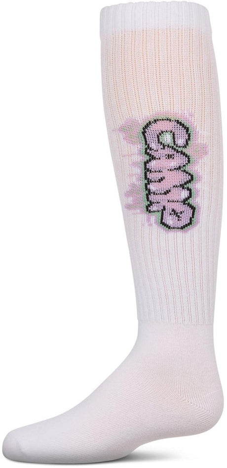 Memoi Girls Graffiti Camp Knee Socks - MKF-7183