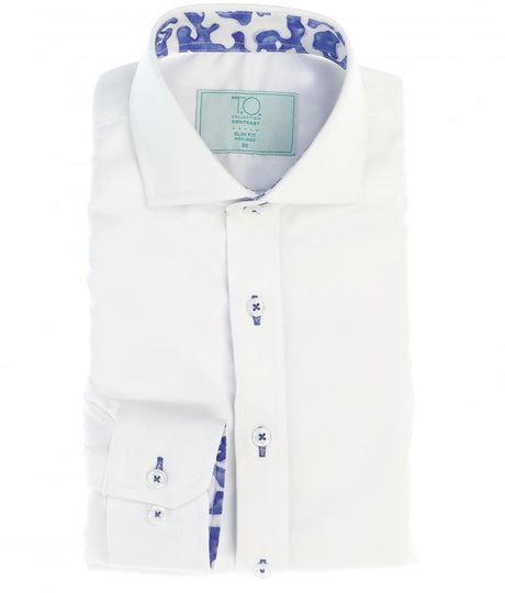 T.O. Collection Boys Long Sleeve Dress Shirt with Contrast Stitch - Fall 2024