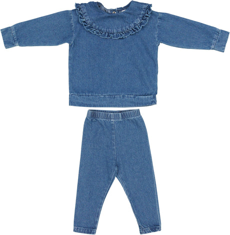 Bonjoy Baby Girls Denim Outfit - BTE26 SETG