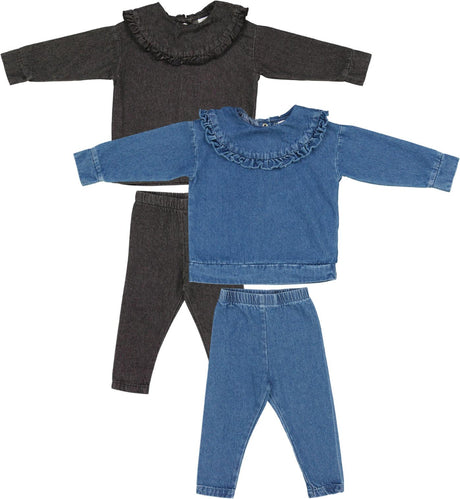 Bonjoy Baby Girls Denim Outfit - BTE26 SETG