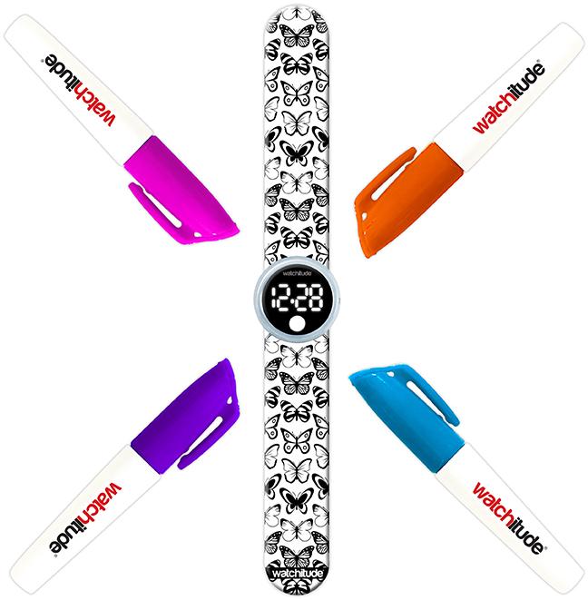 Watchitude Digital Slap Bracelet Color Me Marker Watch ShirtStop