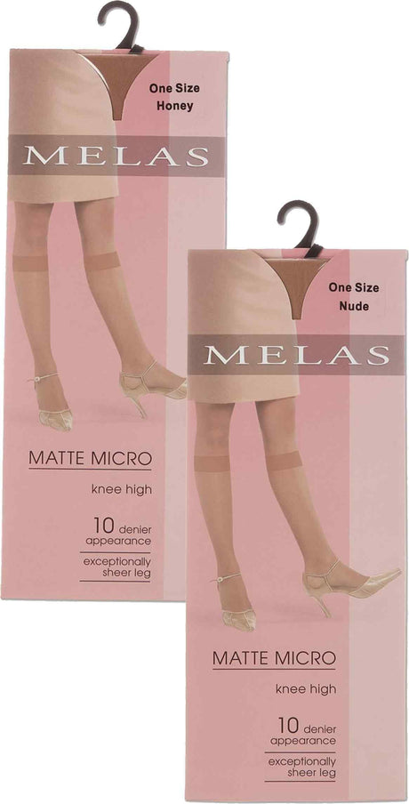 Melas Womens Matte Micro Sheer Knee High - AS-317