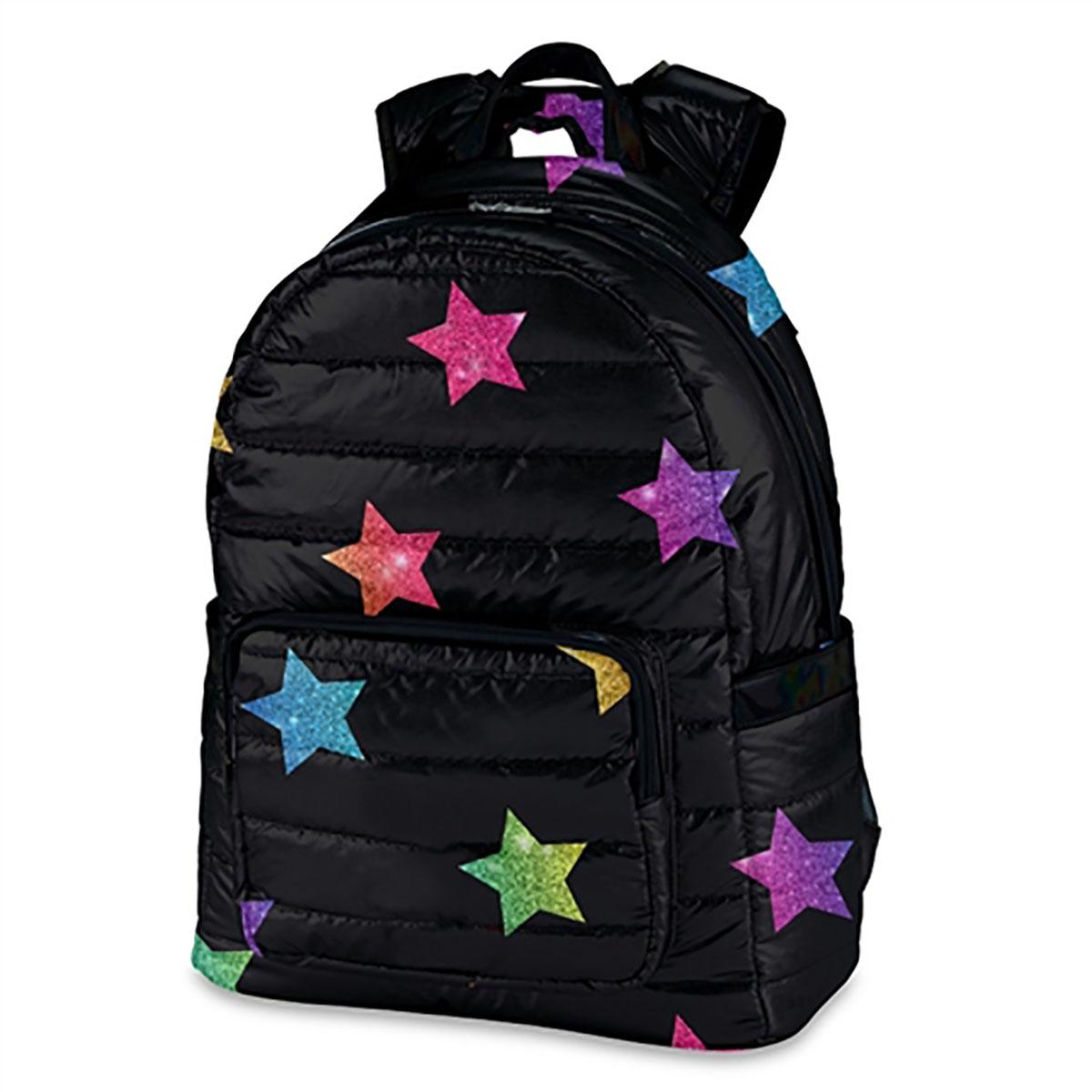 Top Trenz Multi Glitter Star Backpack - BP-PUFSTR2