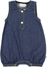 Bondoux Bebe Baby Boys Denim Stitch Romper - S25-233BB