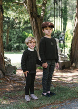 Analogie by Lil Legs Shabbos Collection Boys Chunky Crest Knit Sweater