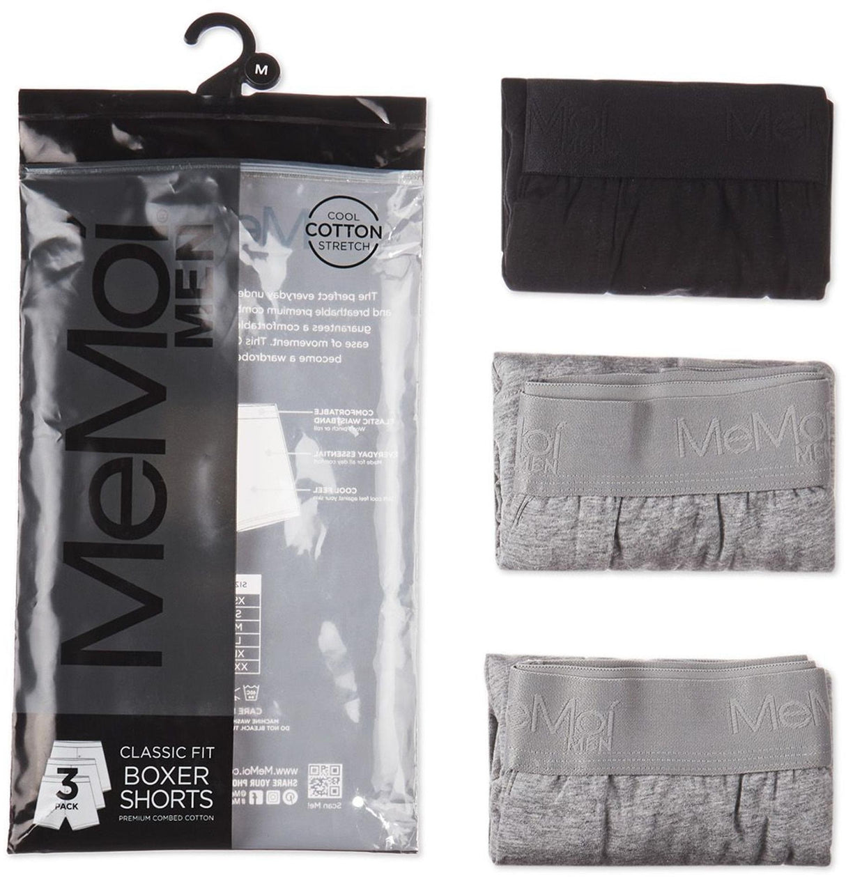 Memoi Mens Boxers 3 Pack - MU-8500