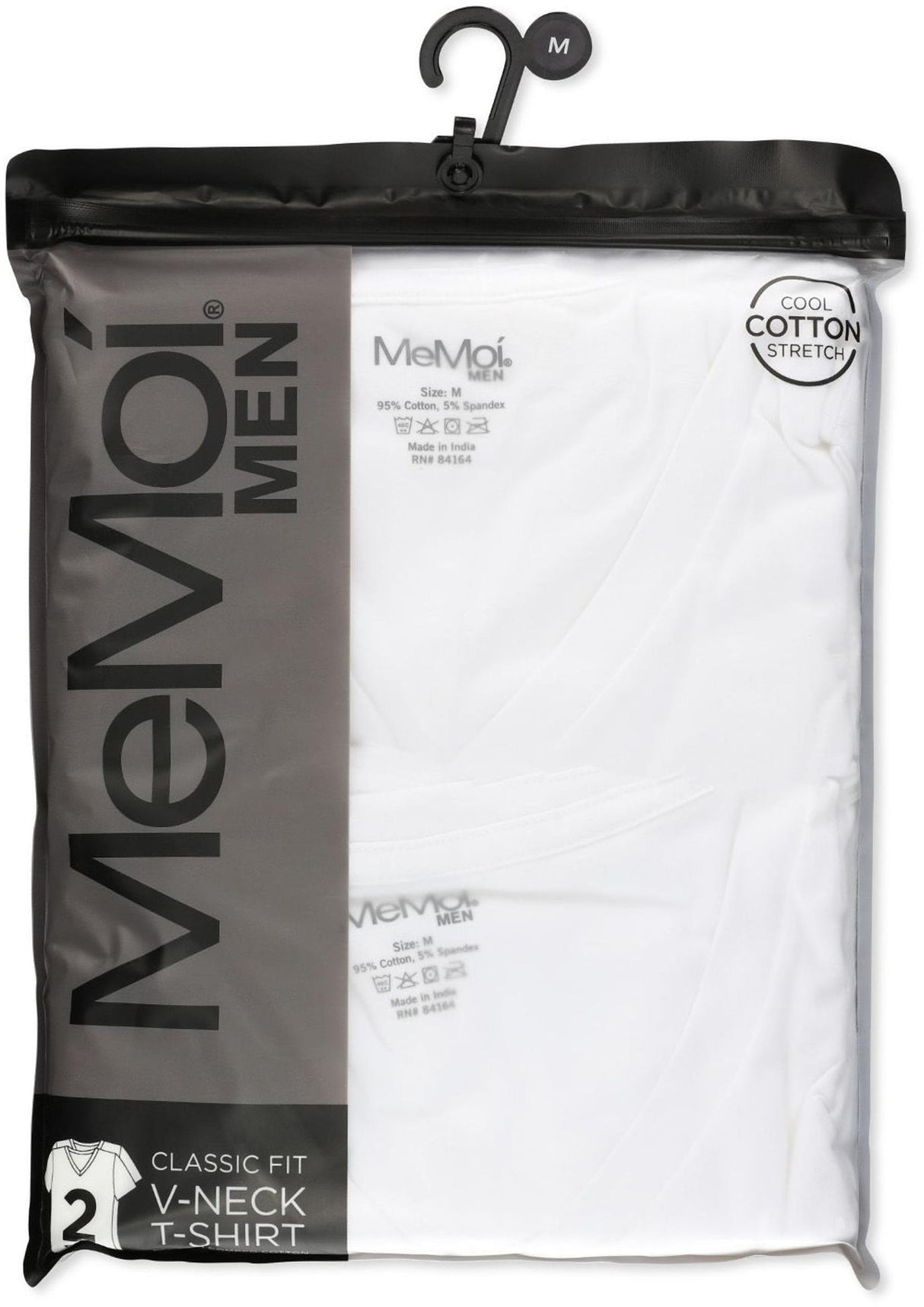 Memoi Mens V-Neck Undershirts 2 Pack - MU-8100