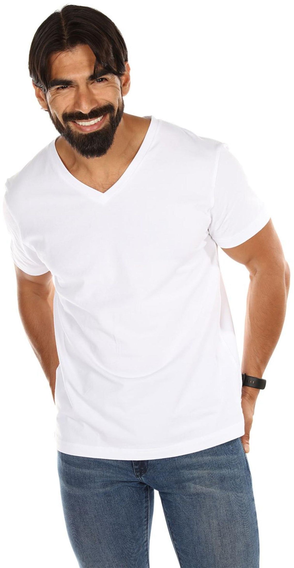 Memoi Mens V-Neck Undershirts 2 Pack - MU-8100