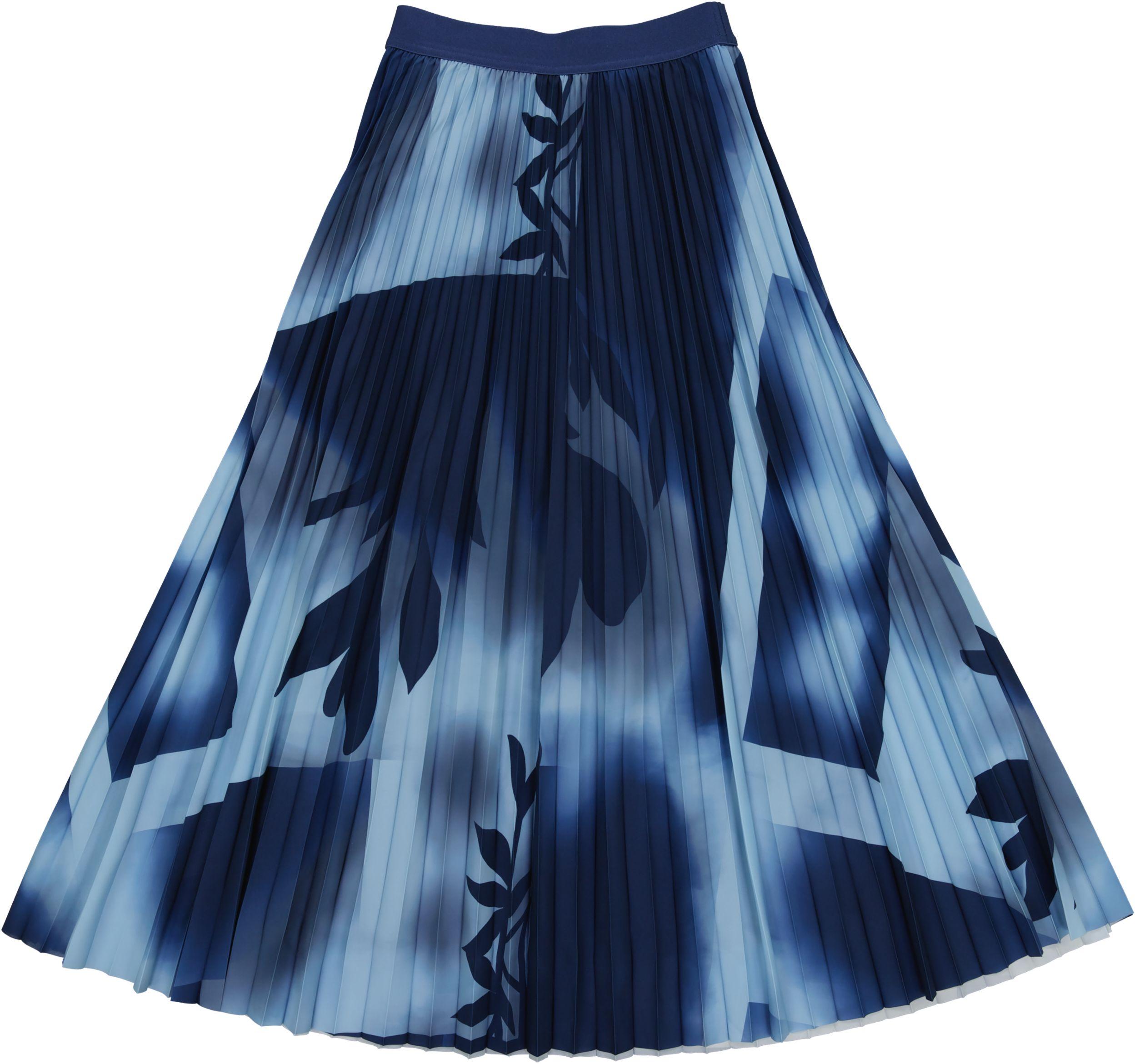 Pleated blue ombre outlet skirt