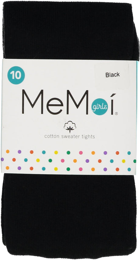 Memoi Girls Solid Flat Knit Cotton Sweater Tights - MK-301