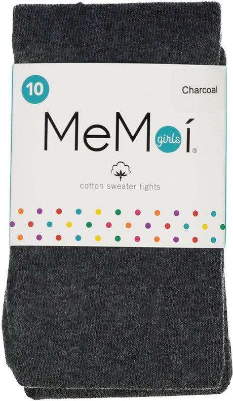 Memoi Girls Solid Flat Knit Cotton Sweater Tights - MK-301