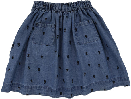 Analogie by Lil Legs Printed Denim Collection Girls Floral Skirt - PDFSK