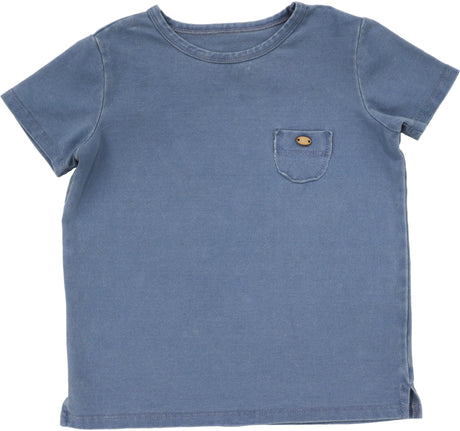 Analogie by Lil Legs Printed Denim Collection Boys Pocket Short Sleeve T-shirt Tee - PDPT