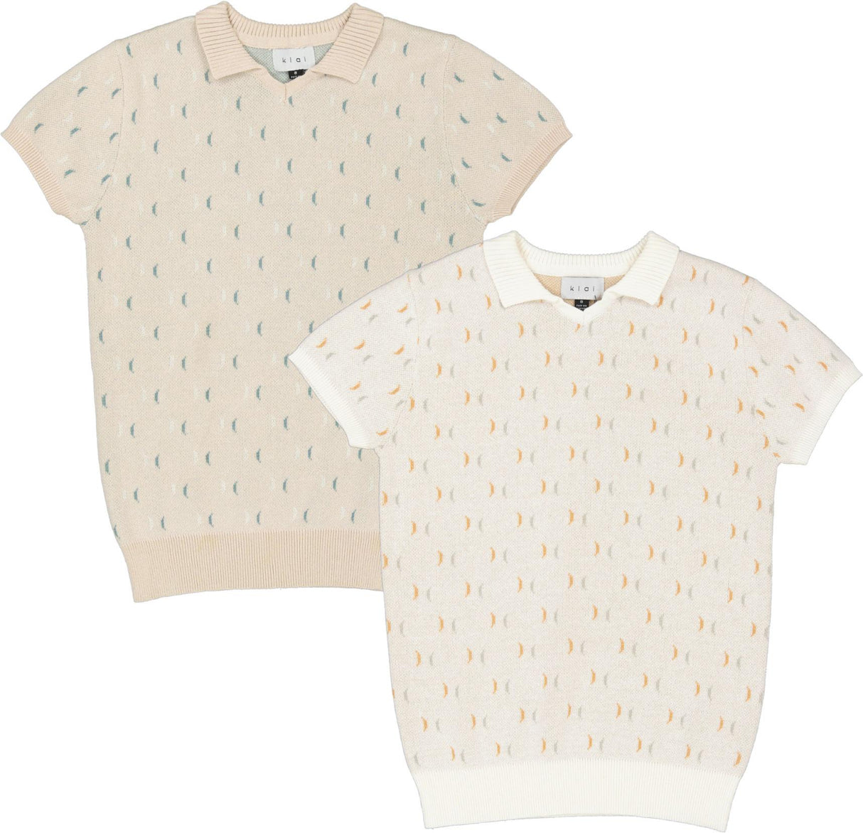 Klai Boys Short Sleeve Scattered Moon Sweater - G2318