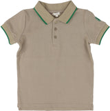 Analogie by Lil Legs Taupe Collection Boys Short Sleeve Polo Shirt - TPSS