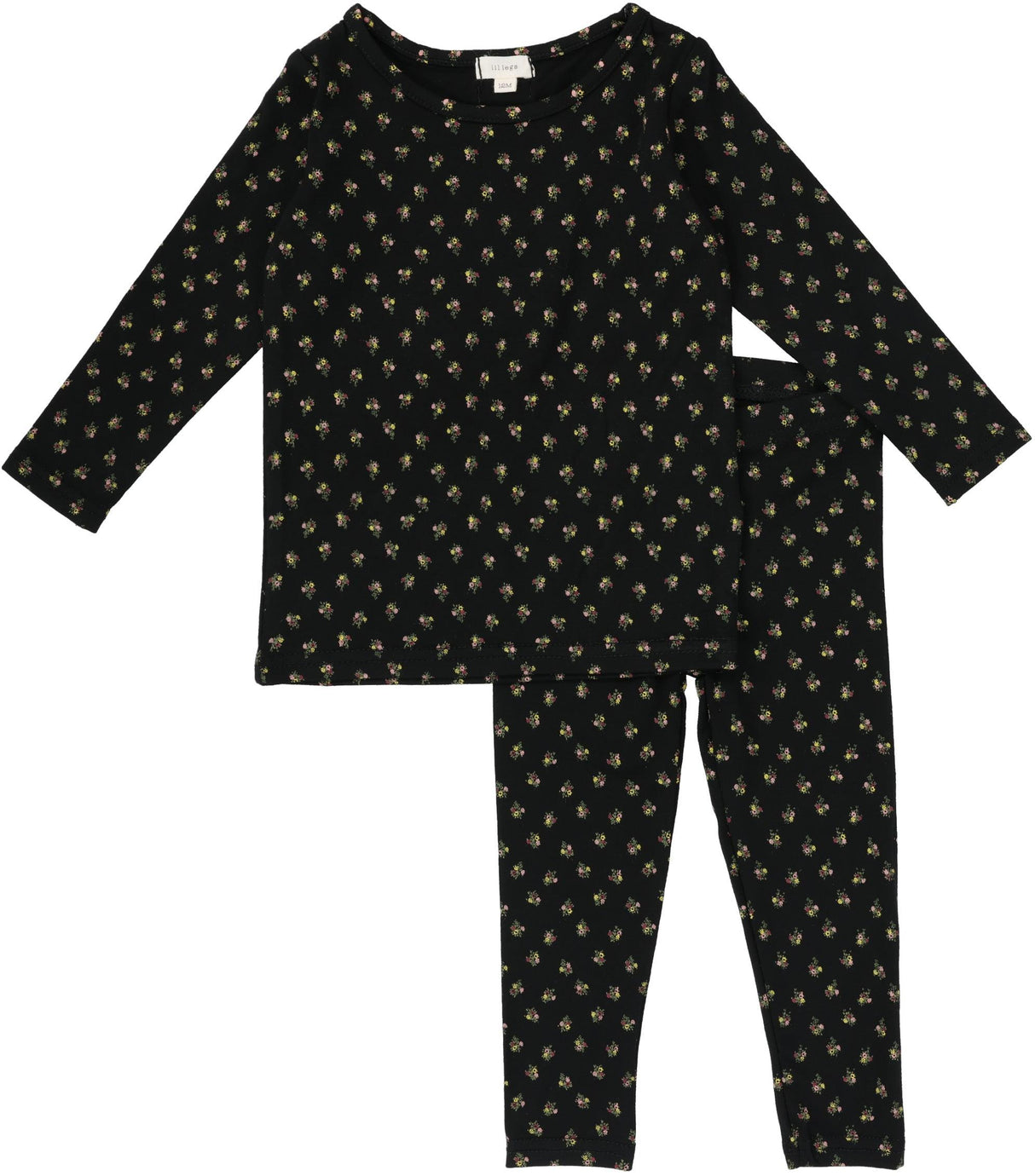 Lil Legs Shabbos Collection Girls Floral Cotton Lounge Set Pajamas