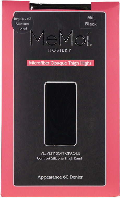 Memoi Womens Microfiber Opaque 60 Denier Thigh Highs - MS-746