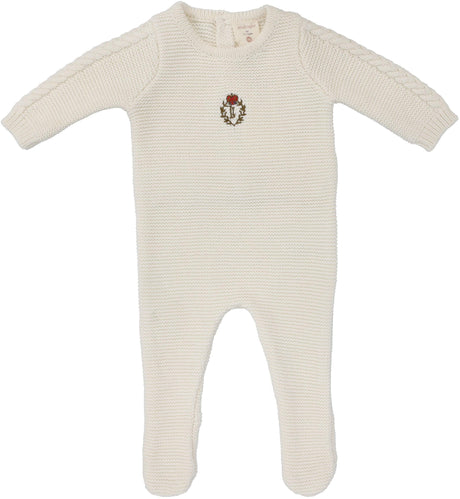 Analogie by Lil Legs Shabbos Collection Baby Toddler Boys Crest Knit Footie Stretchie