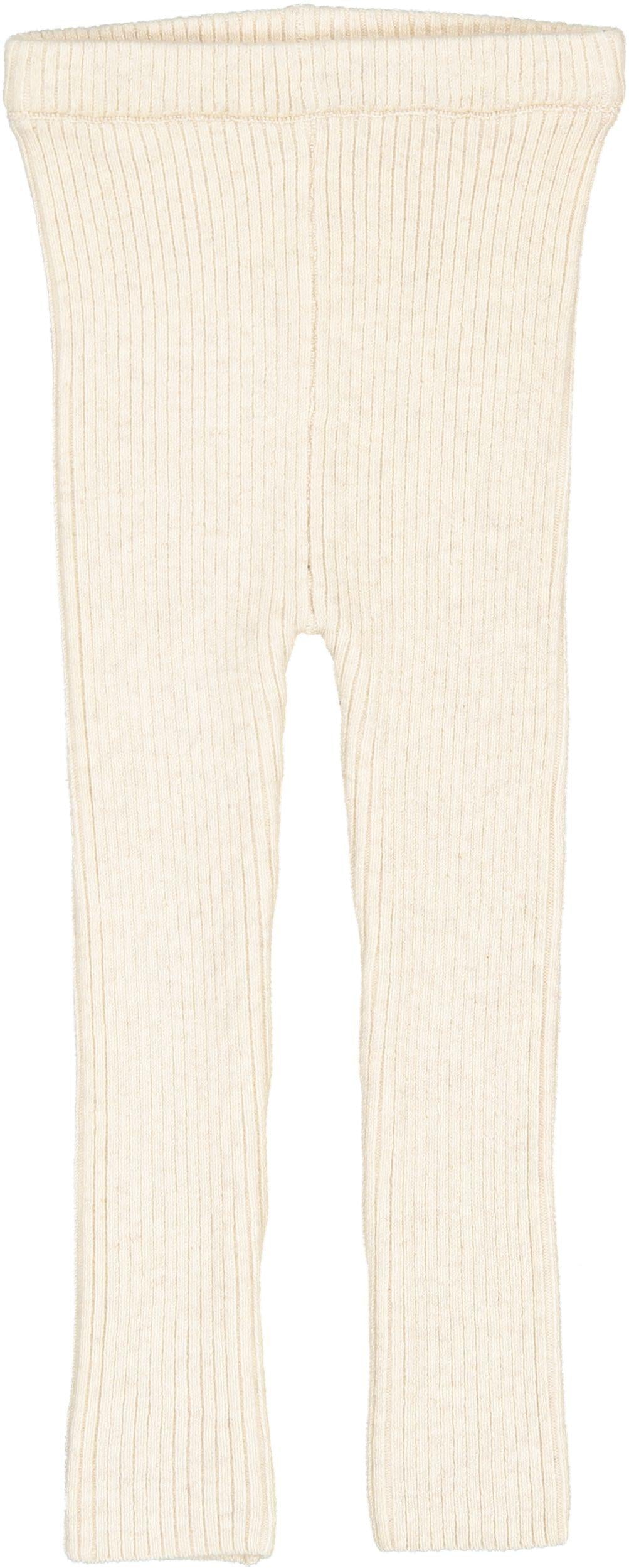 Ribbed leggings with suspenders - elastic waistband
