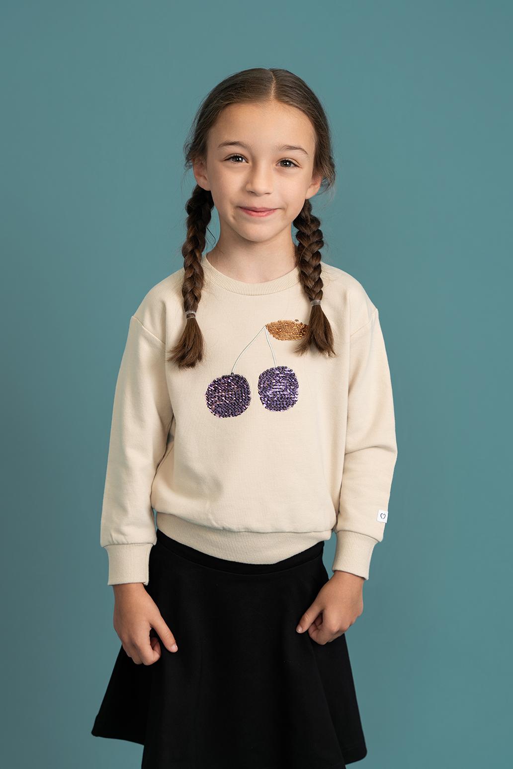 So Loved Girls Sequined Cherries Sweatshirt - WB4CP7091