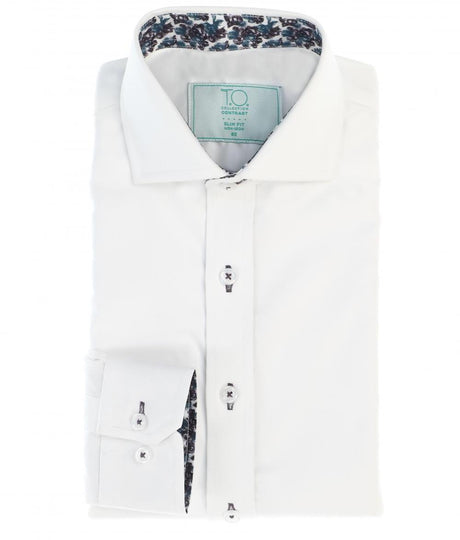 T.O. Collection Boys Long Sleeve Dress Shirt with Contrast Stitch - Fall 2024