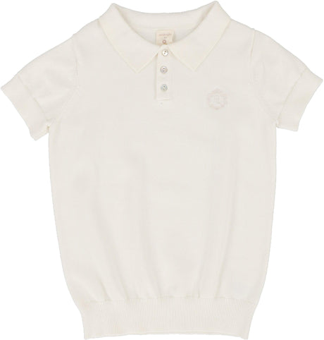 Analogie by Lil Legs Shabbos Knit Collection Boys Polo Short Sleeve Sweater - KCKPS