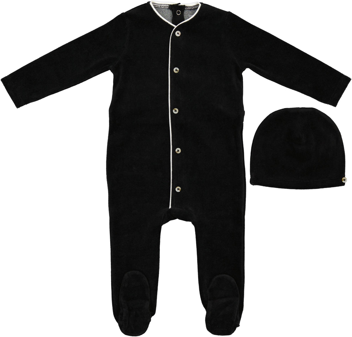 Bee & Dee Baby Boys Girls Velour Stretchie & Beanie Set - HVBB