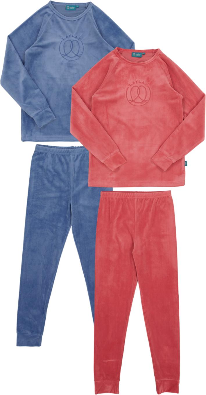 LayLay Boys Girls Velour Logo Pajamas - W24-129JS