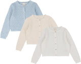 Analogie by Lil Legs Shabbos Knit Collection Girls Pointelle Cardigan - KCPC