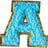 Letter A - Aqua