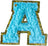 Letter A - Aqua