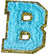 Letter B - Aqua