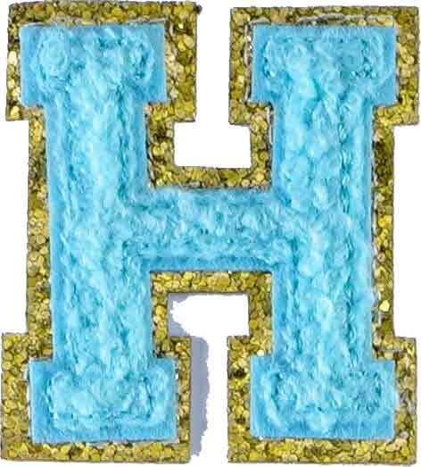 Letter H - Aqua