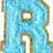 Letter R - Aqua