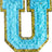 Letter U - Aqua