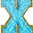 Letter X - Aqua