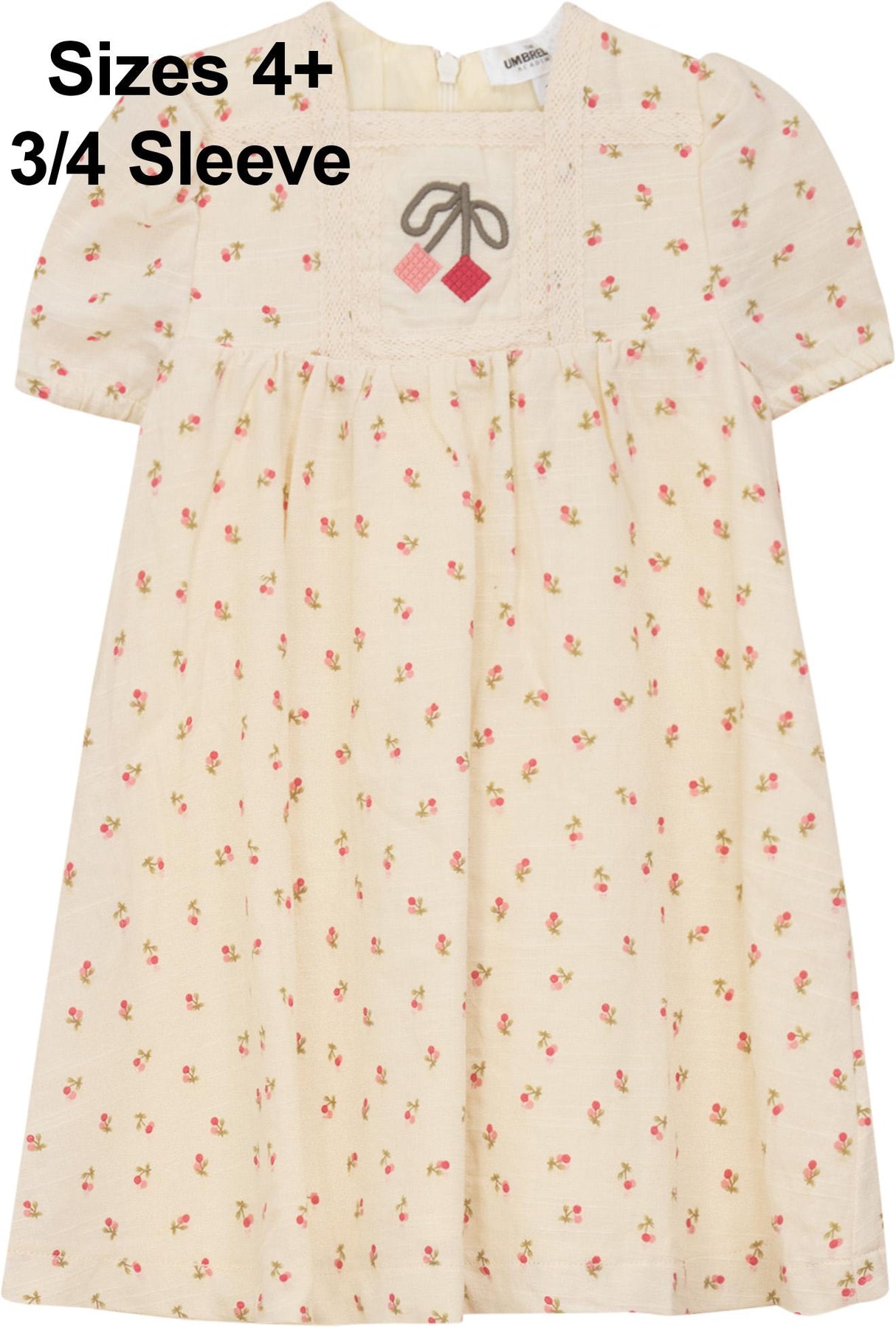 The Umbrella Academy Girls Cherry Printed Linen Dress - SB5CY2605D