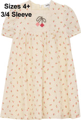 The Umbrella Academy Girls Cherry Printed Linen Dress - SB5CY2605D